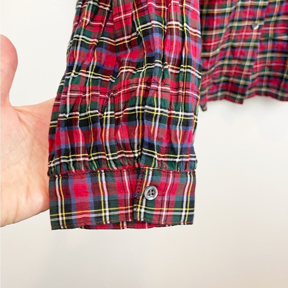 J McLaughlin Plaid Lightweight Blouse Large - Picture 6 of 8